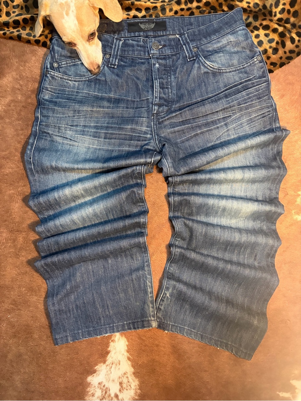 Baggy rock and republic jeans